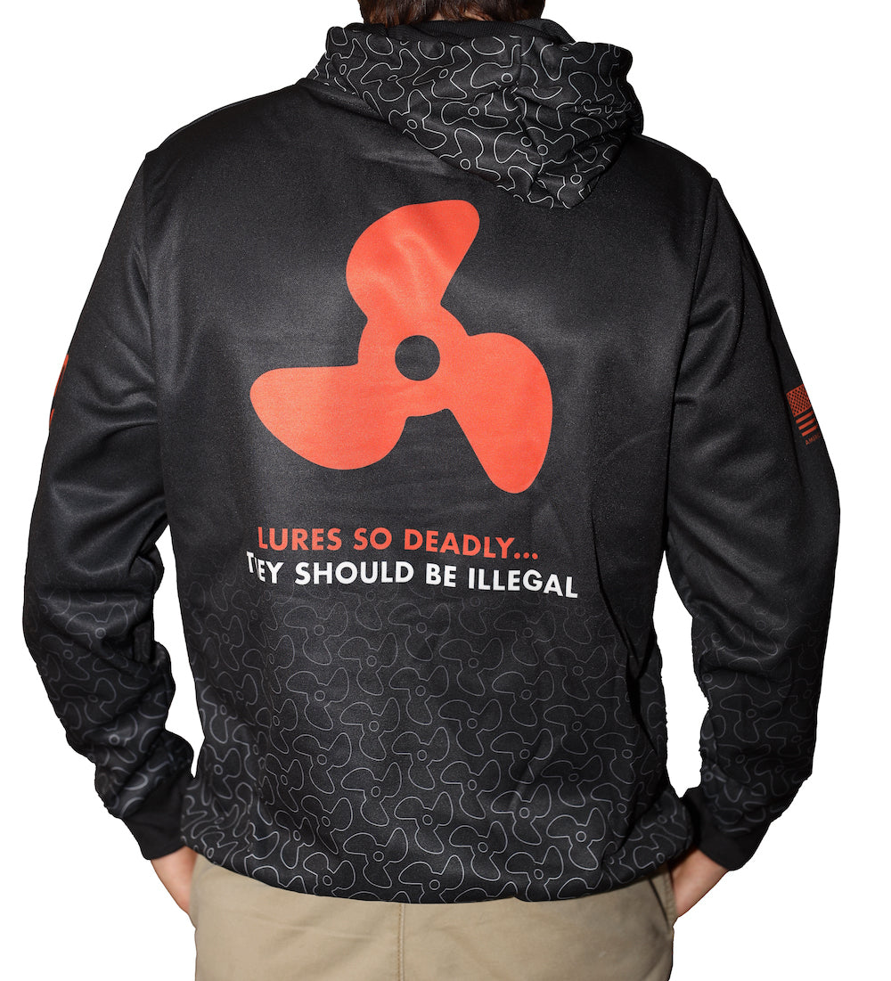 Lawless Lures Hoodie (Black / Orange / Grey)