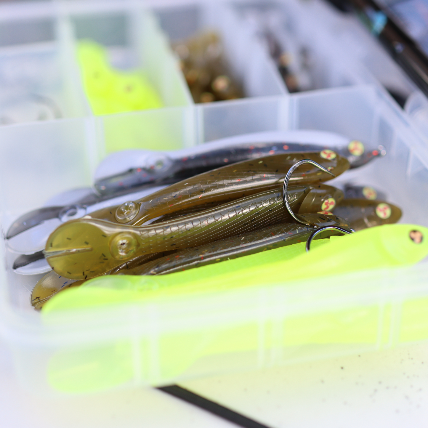 3.25" 5pc. Recoil Baits - Green Pumpkin
