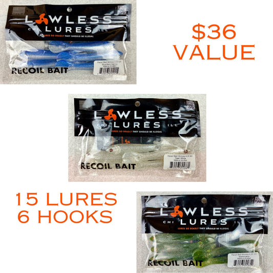 Merthiolate - 5.25 Lawless Lures 5 Pc Recoil Bait Set