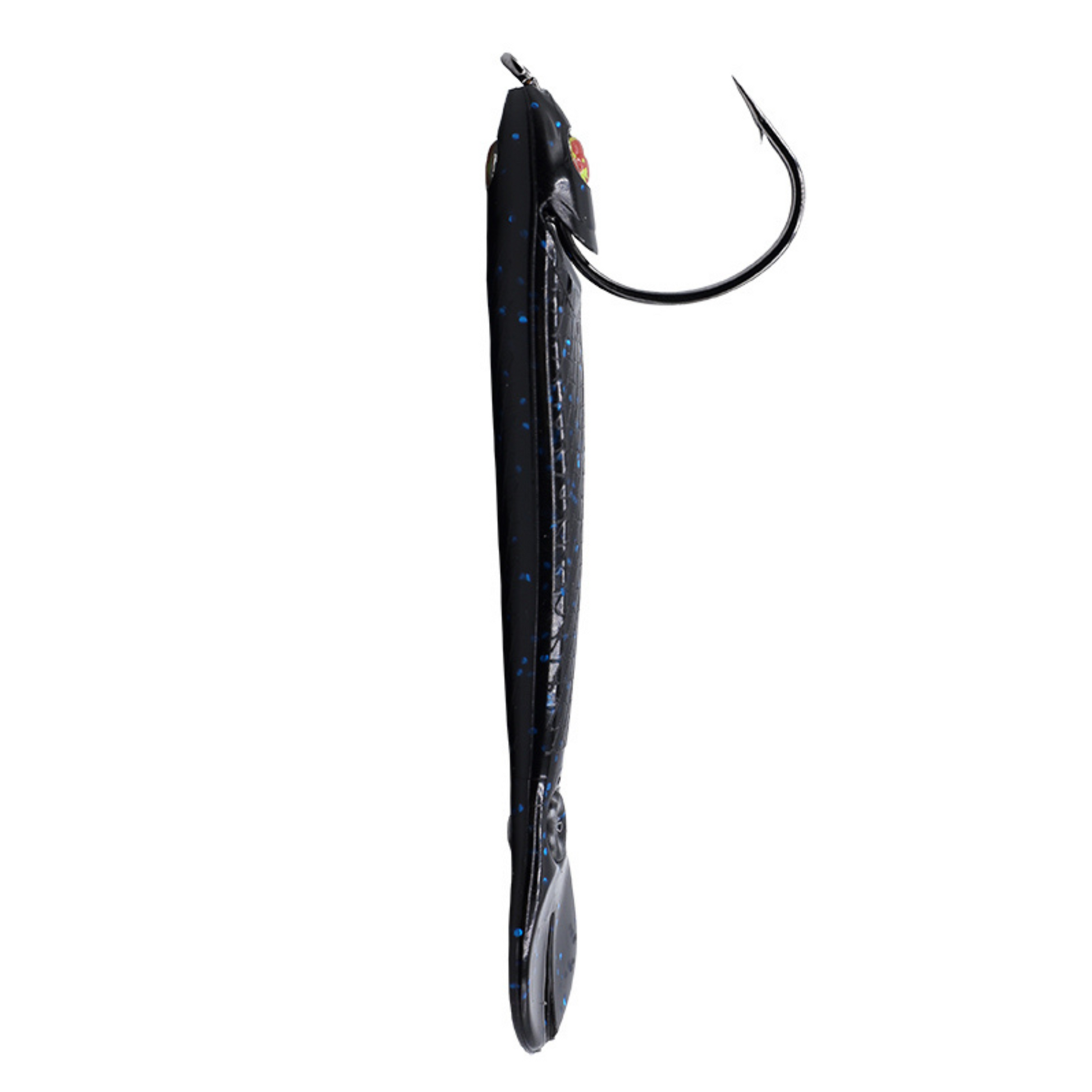 3.25 5pc. Recoil Baits - Black w/ Blue Flake – Lawless Lures