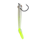 5.25" 5pc. Recoil Baits - Pearl White Chartreuse Tail