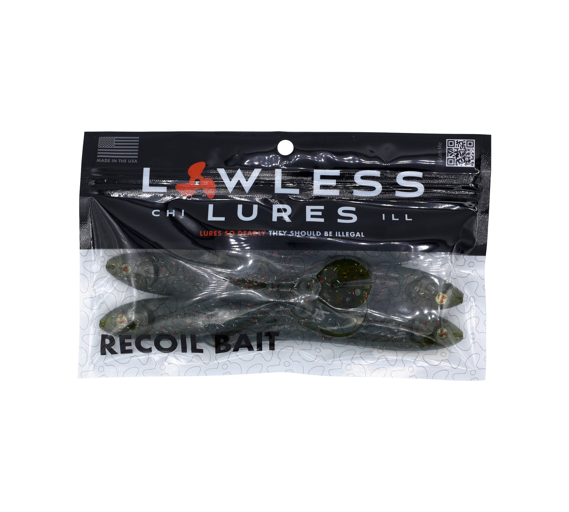 5.25 5pc. Recoil Baits - Black w/ Blue Flake – Lawless Lures